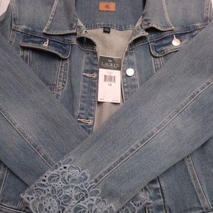 NEW - Ralph Lauren Floral Jean Jacket: Sz-14